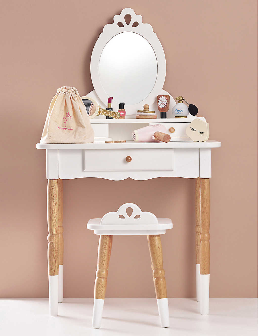 TOY DAY AUTO WINLE TOY VAN Vanity Table and Stool wooden furniture